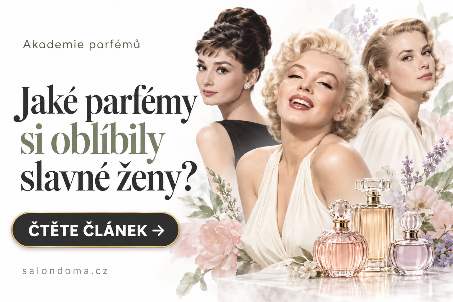 Parfémový banner s elegantním tlačítkem